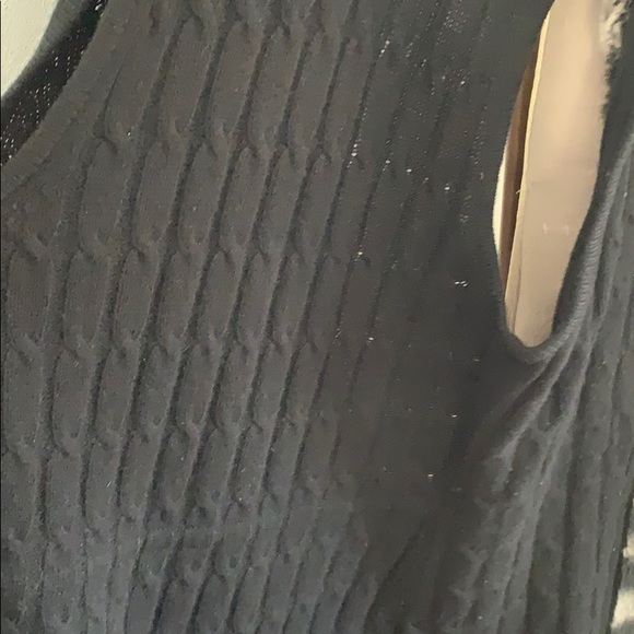 Black Cashmere sheared Rex rabbit Fur Vest XL - Picture 6 of 7